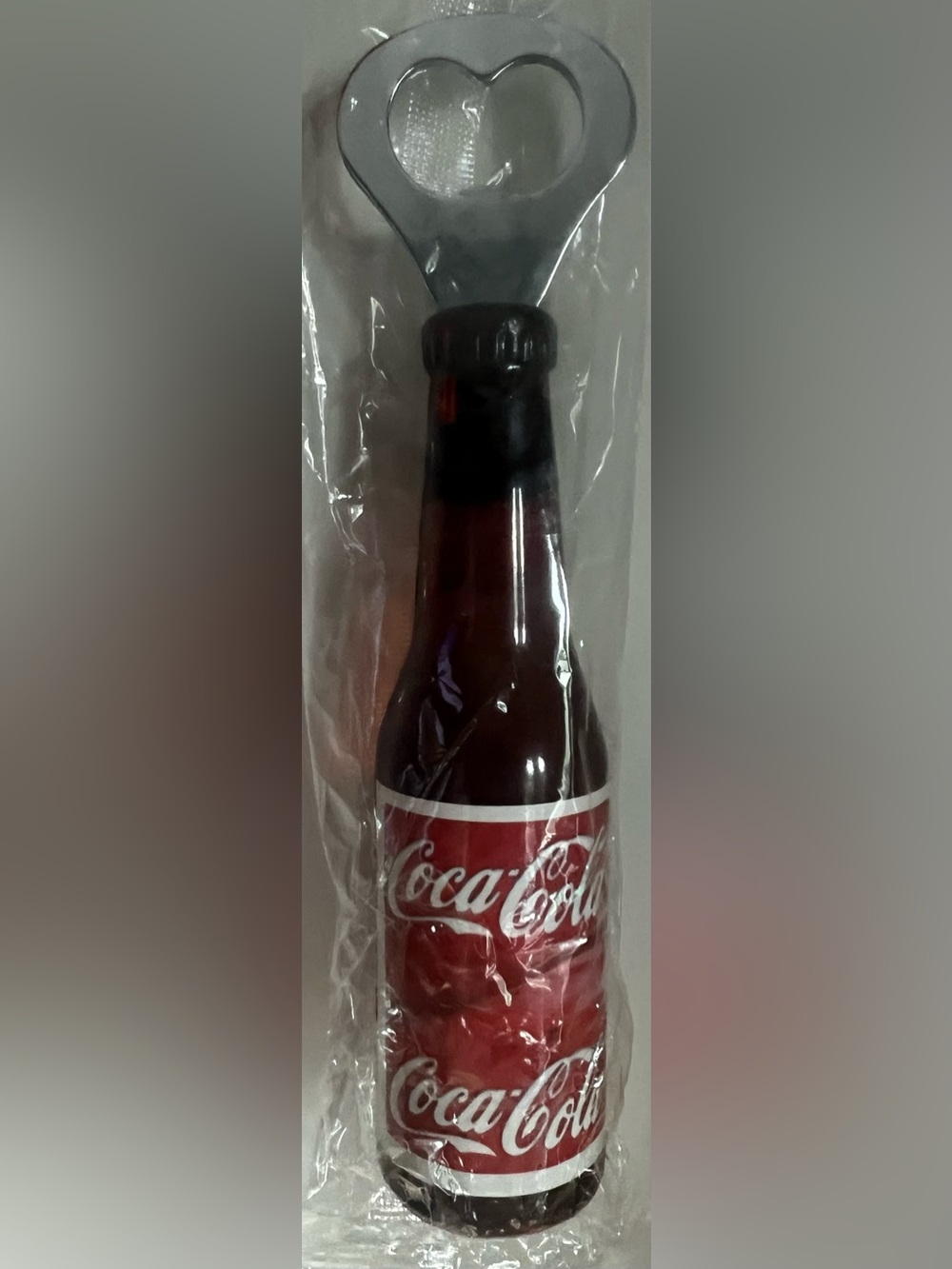 Glass Bottle Opener w/ Faux Liquid & magnet on back